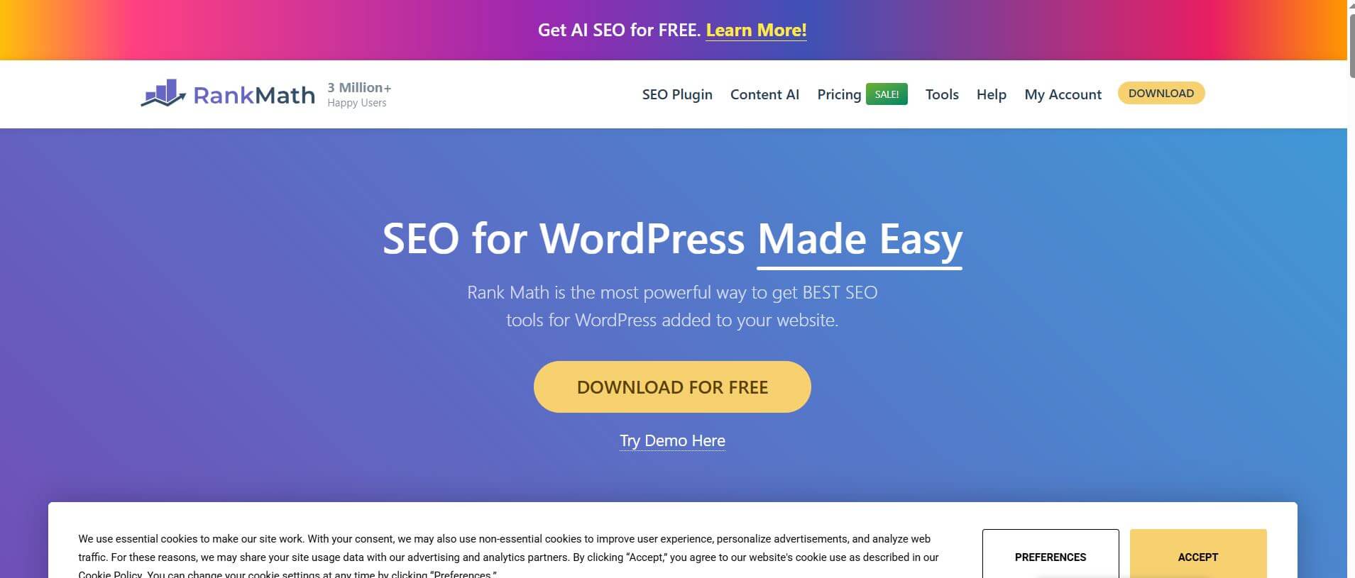 rank math seo wordpress free plugin abstract infosys