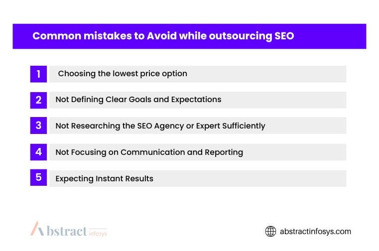 common mistakes to avoid while outsourcing seo to agencies