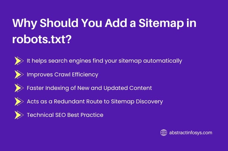 reasons to add sitemap to robots.txt file