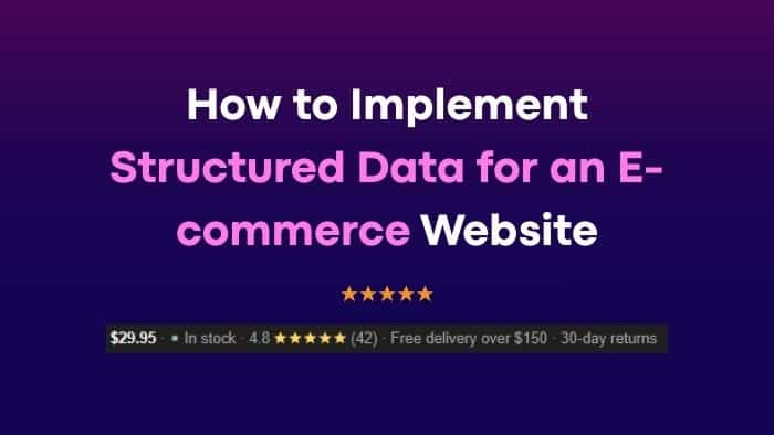 how to implement structured data for an ecommerce website