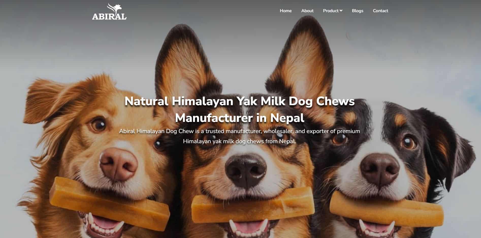 SEO client - Abiral Himalayan Dog Chew - Abstract Infosys Nepal