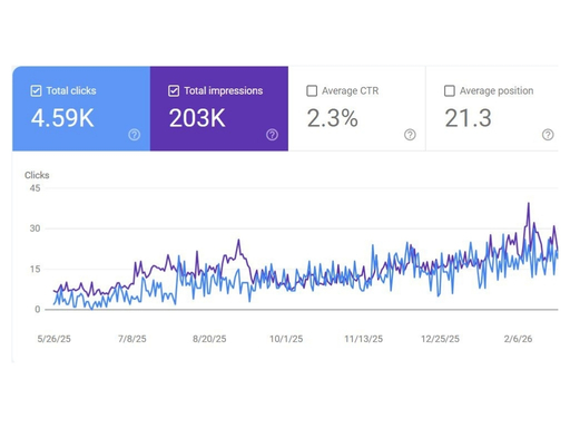 seo performance growth of client from thrift industry